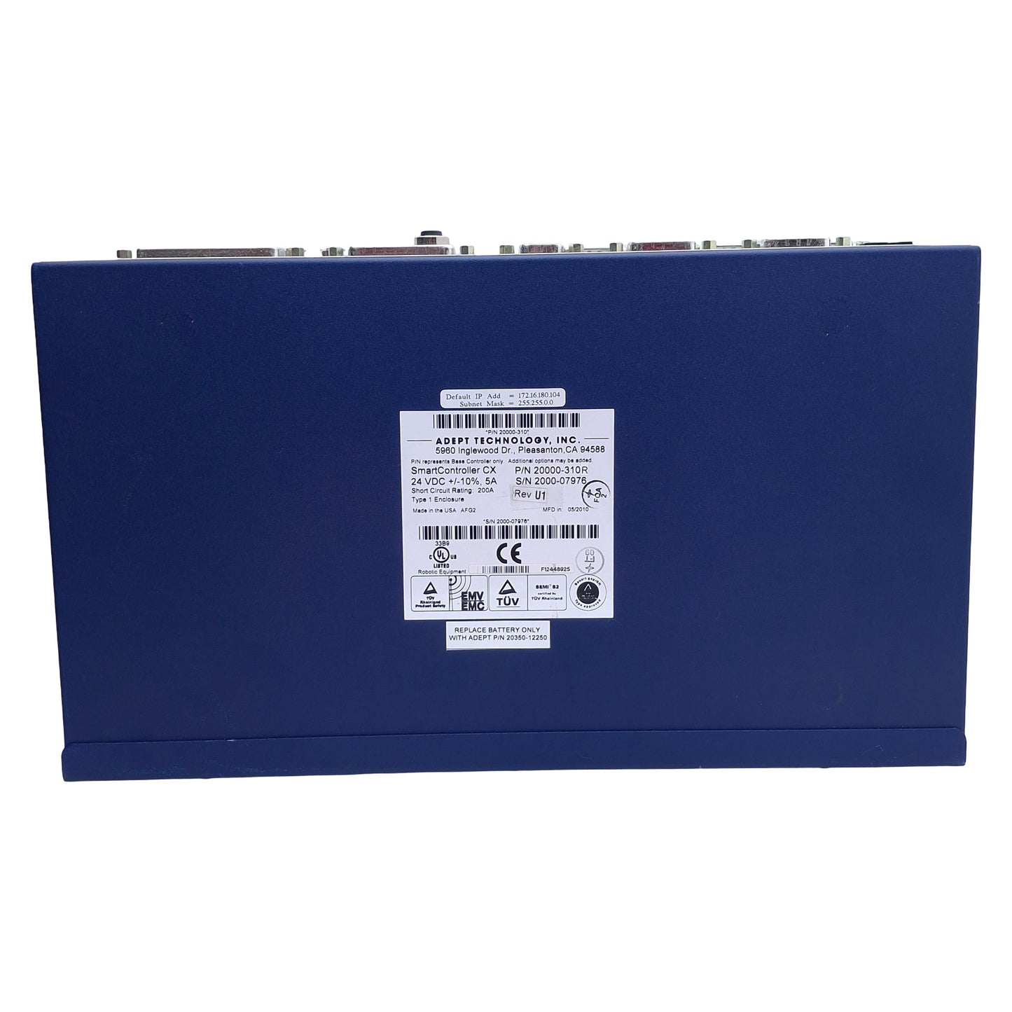 Used Adept 20000-310R Rev U1 SmartController CX w/ 128MB CF Card, IEEE-1394, 24VDC