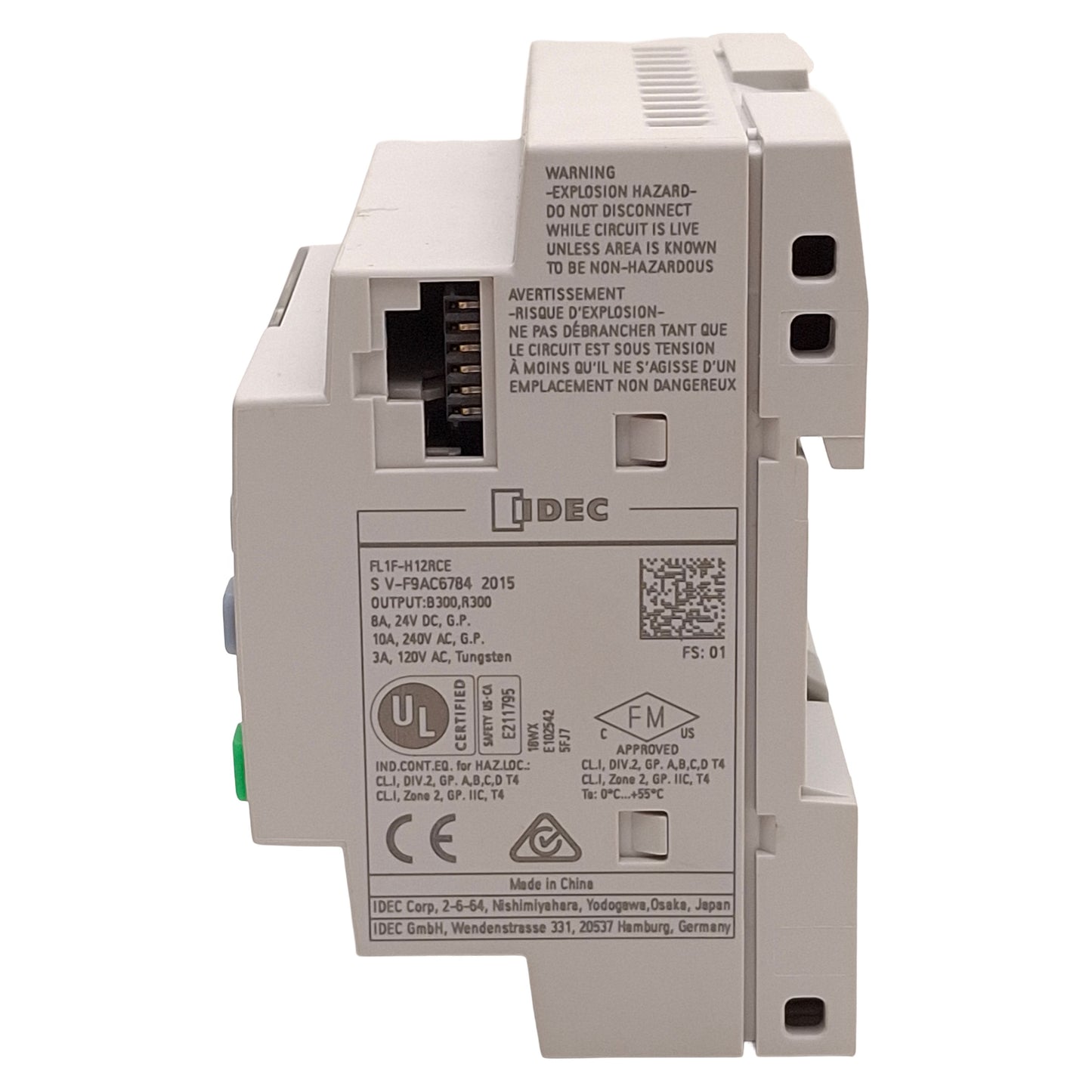 Used Idec FL1F-H12RCE SmartRelay PLC Base Module, 8-Input, 4-Output, 12/24VDC