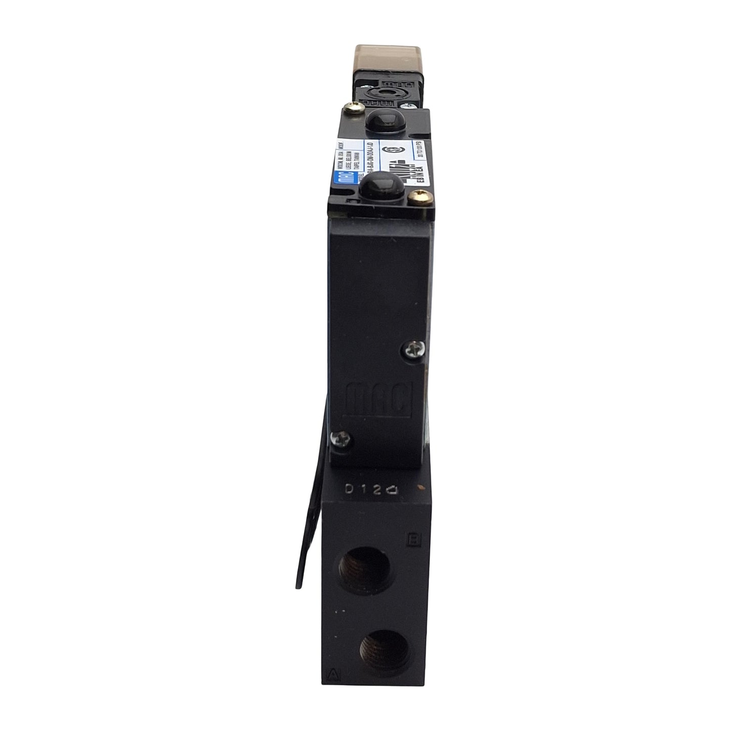 New – Open box Mac Valves 92B-ABA-BJG-DM-DDAJ-1JD Solenoid Valve, 5/2Way, 20-120Psi, 24VDC Coil