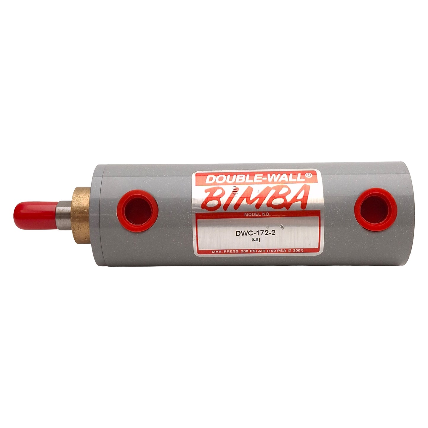 New Bimba DWC-172-2 Double Wall Cylinder, ø1-1/2in Bore, 2in Stroke, 200psi, 3/8NPT