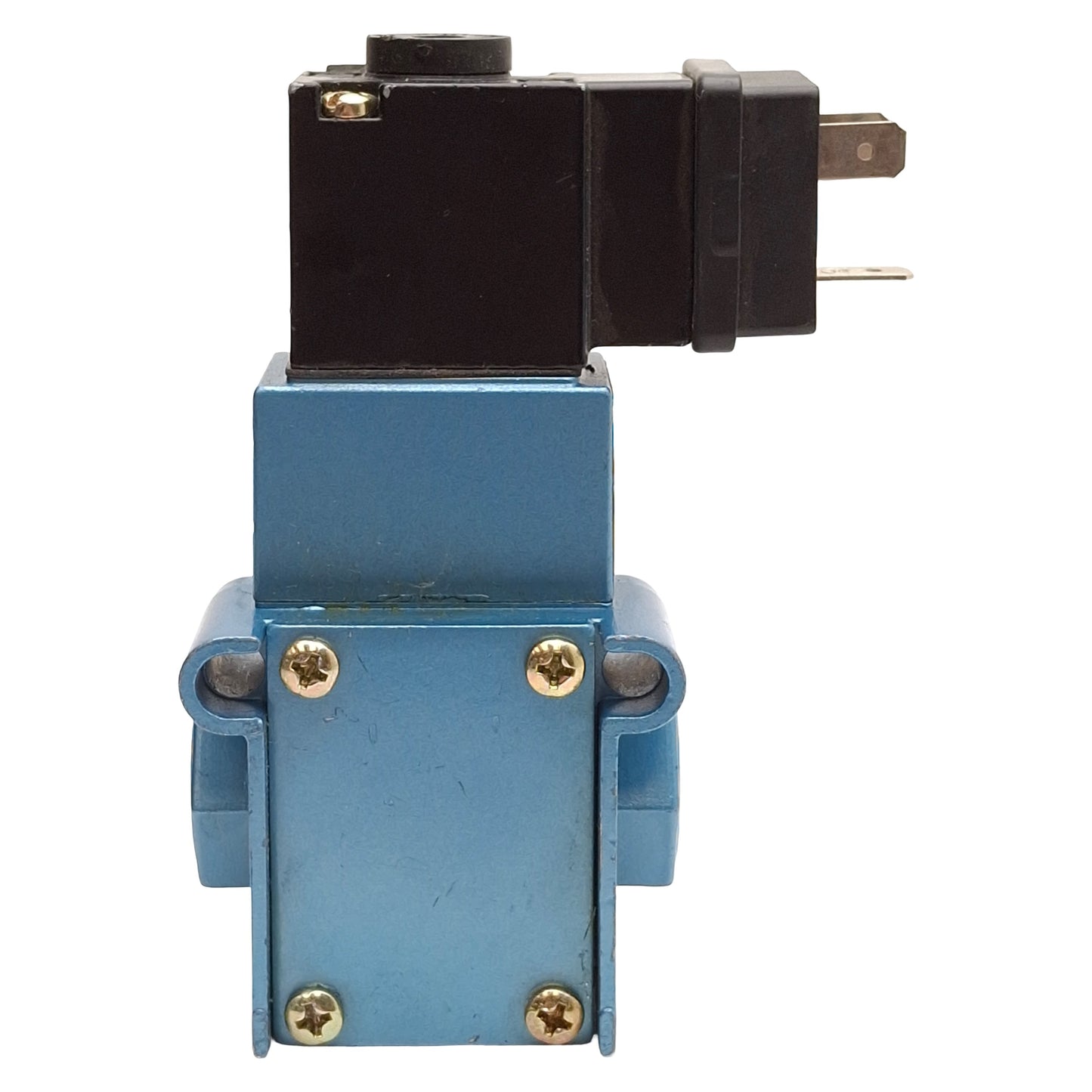 Used Mac 55B-12-PE-501JM Solenoid Valve, 3/2-NC, 30-150psi, 3/8in NPTF, 24VDC Coil