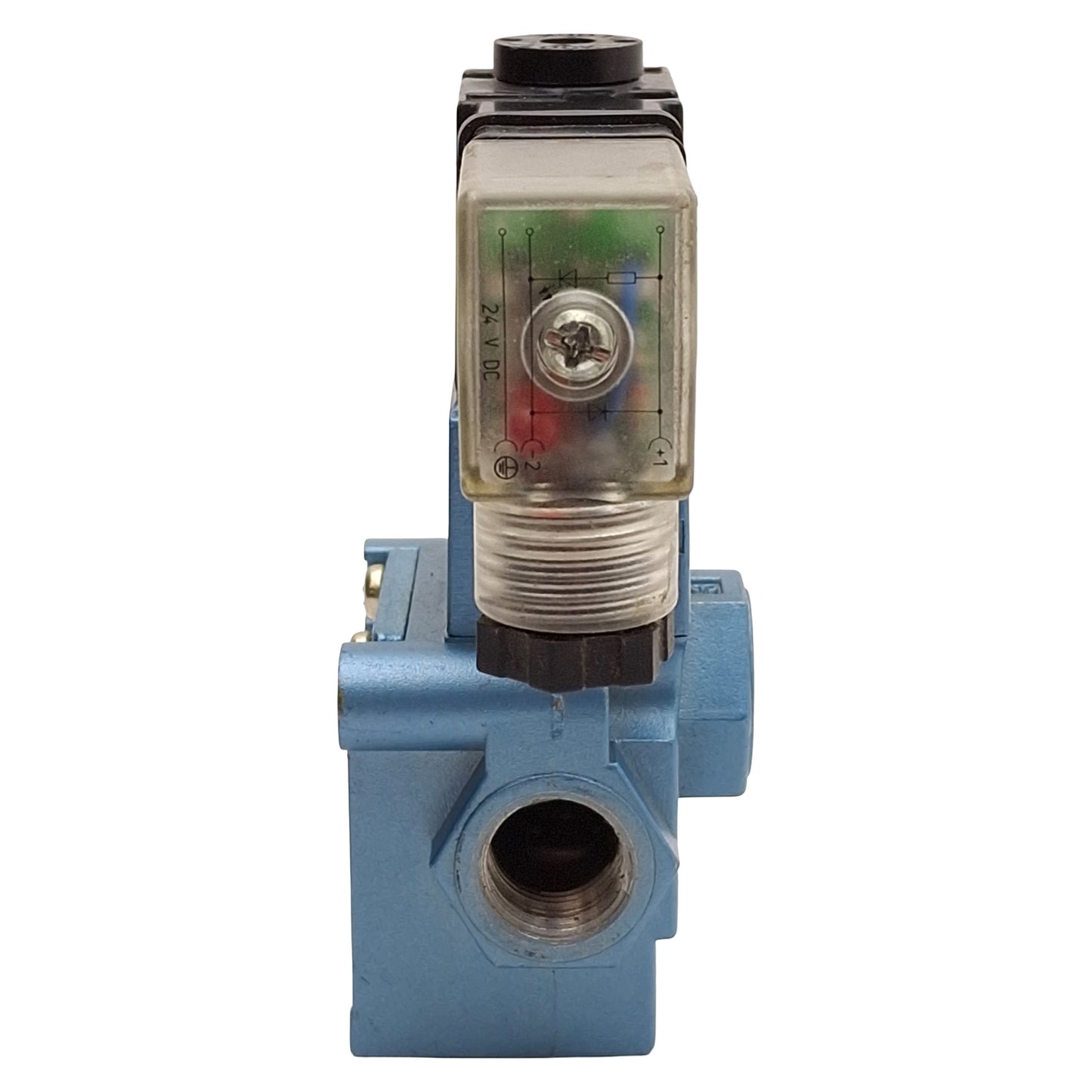 Used Mac 55B-22-PE-611JD Solenoid Valve, 3/2-NO, 30-150psi, 3/8in NPTF, 24VDC Coil