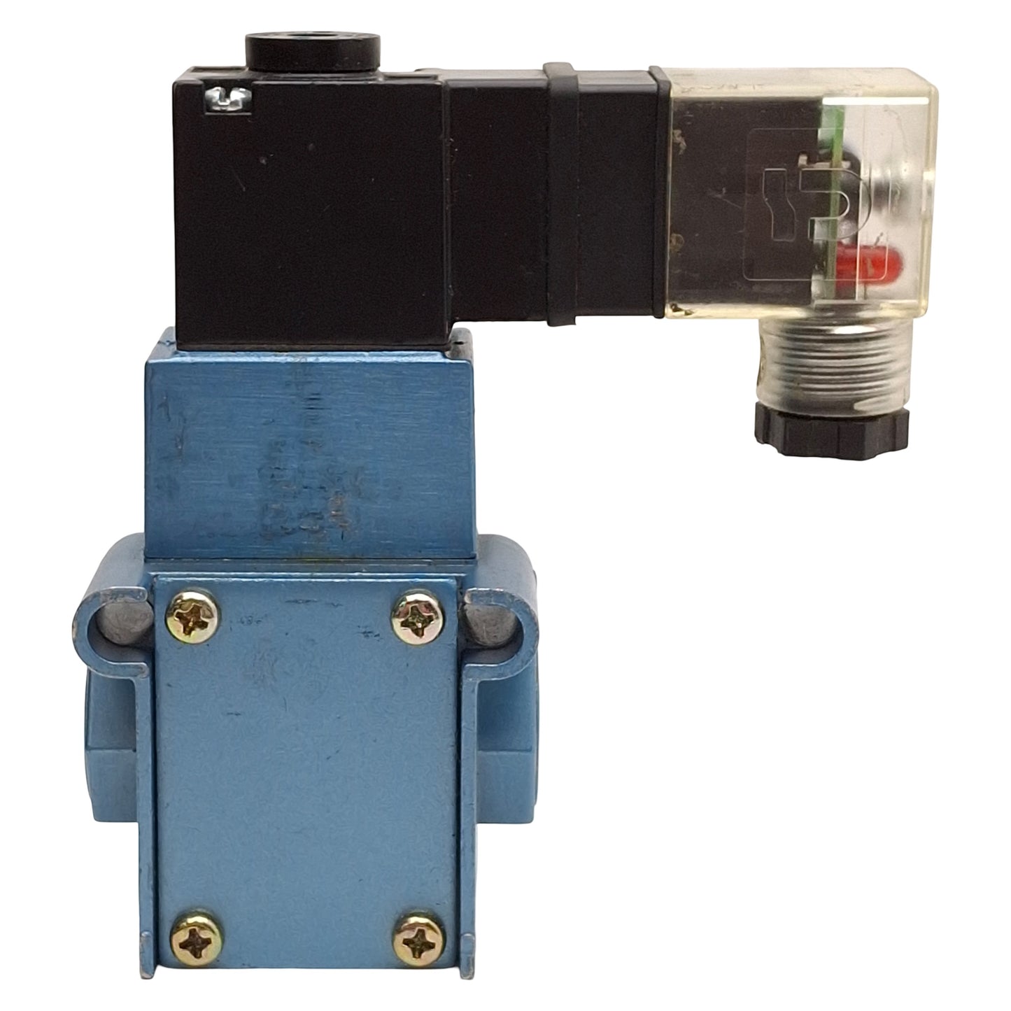 Used Mac 55B-22-PE-611JD Solenoid Valve, 3/2-NO, 30-150psi, 3/8in NPTF, 24VDC Coil