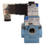 Used Mac 55B-22-PE-611JD Solenoid Valve, 3/2-NO, 30-150psi, 3/8in NPTF, 24VDC Coil