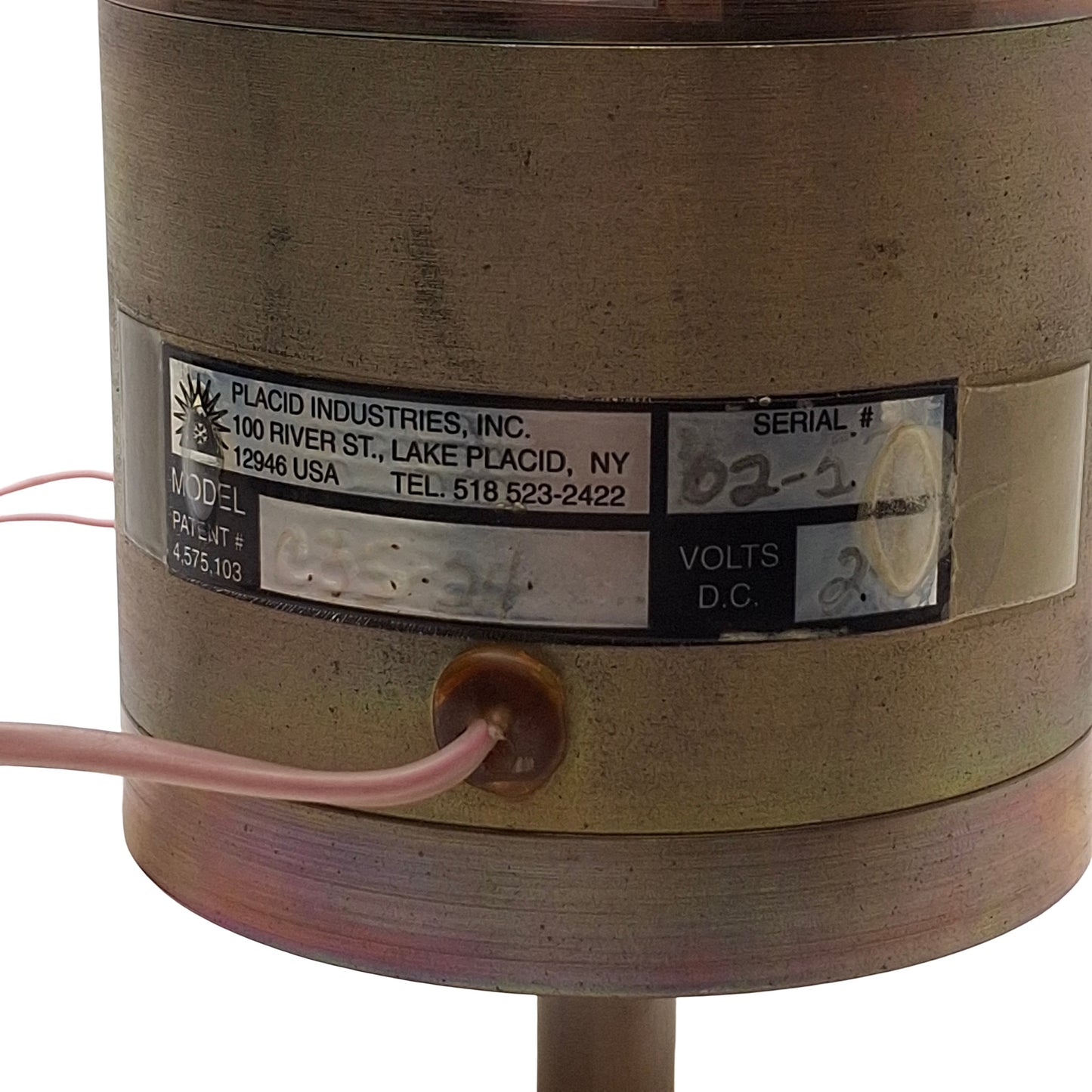 Used Placid C35-24 Magnetic Particle Clutch 24VDC, ø1/2in Shaft, 1-35lb-in, 1000RPM