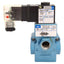 Used Mac 55B-12-PE-111JD Solenoid Valve, 3/2-NC, 30-150psi, 3/8in NPTF, 120VAC Coil