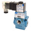 Used Mac 55B-12-PE-111JD Solenoid Valve, 3/2-NC, 30-150psi, 3/8in NPTF, 120VAC Coil