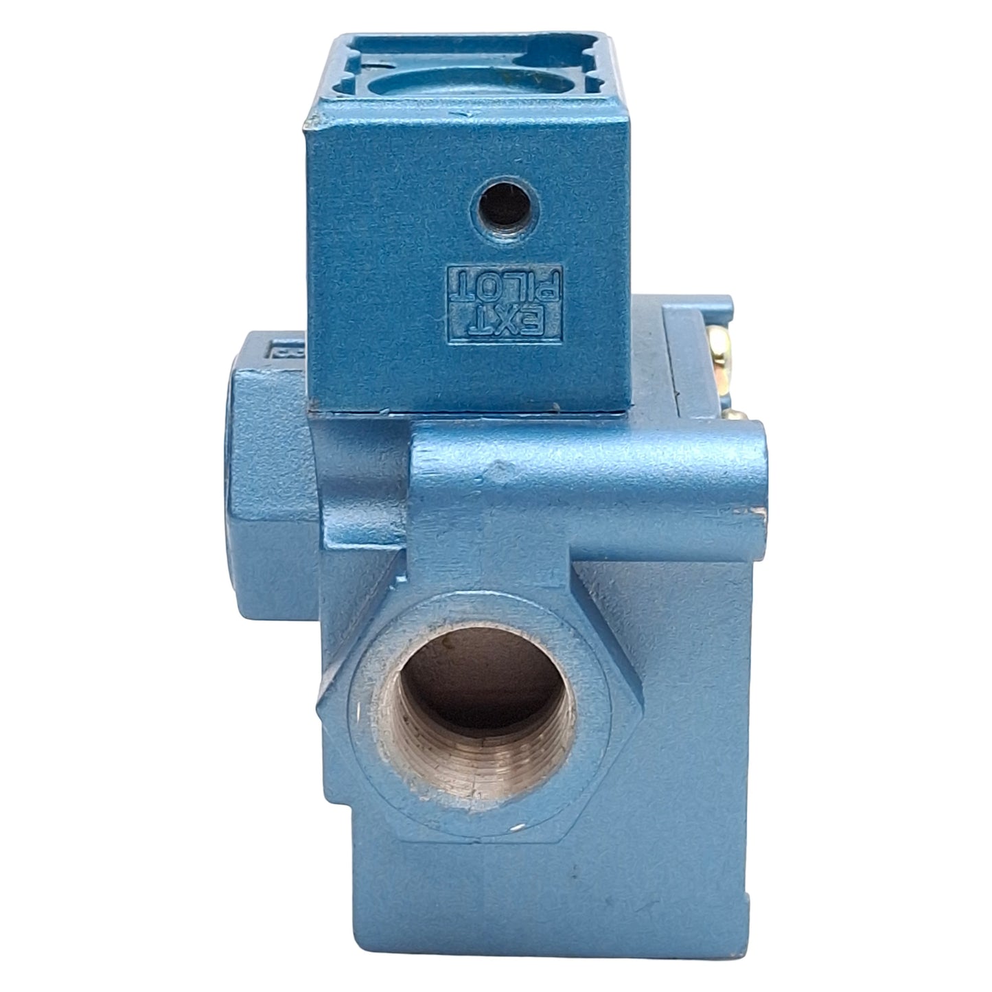 Used Mac 55B-12-PE-611JD Solenoid Valve, 3/2-NC, Vac-150psi, 3/8in NPTF *NO COIL*