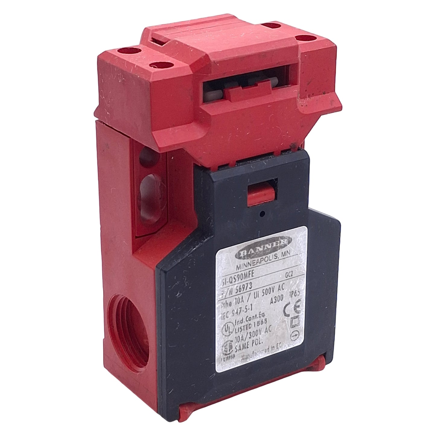 Used Banner SI-QS90MFE Compact Safety Interlock Switch 2NC, 250VAC 10A *No Key*