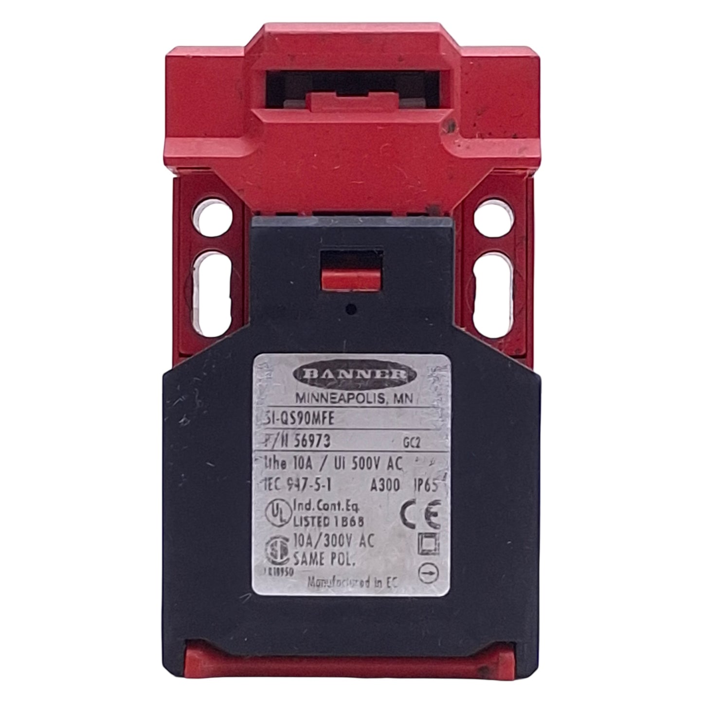 Used Banner SI-QS90MFE Compact Safety Interlock Switch 2NC, 250VAC 10A *No Key*