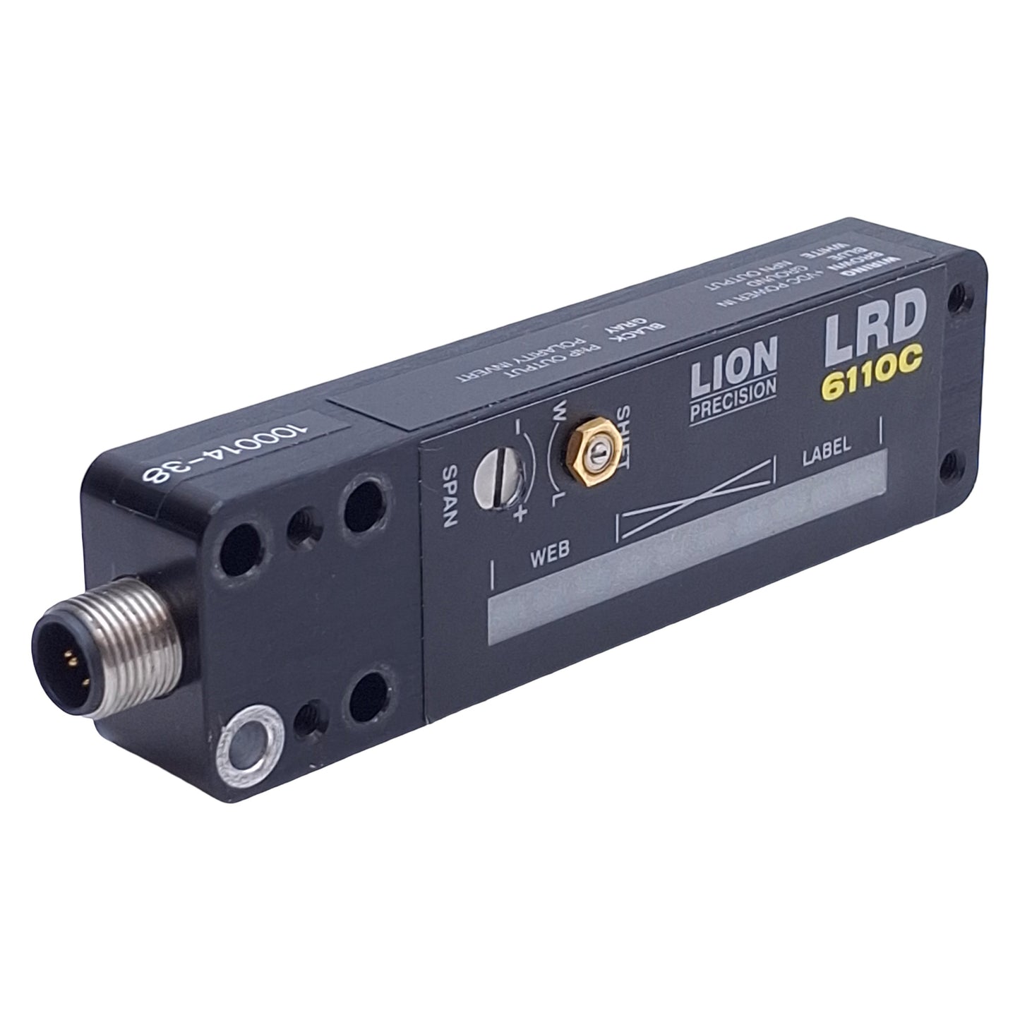 Used Lion Precision LRD6110C Photoelectric Label Sensor, PNP/NPN, 11-28VDC, M12 5-Pin