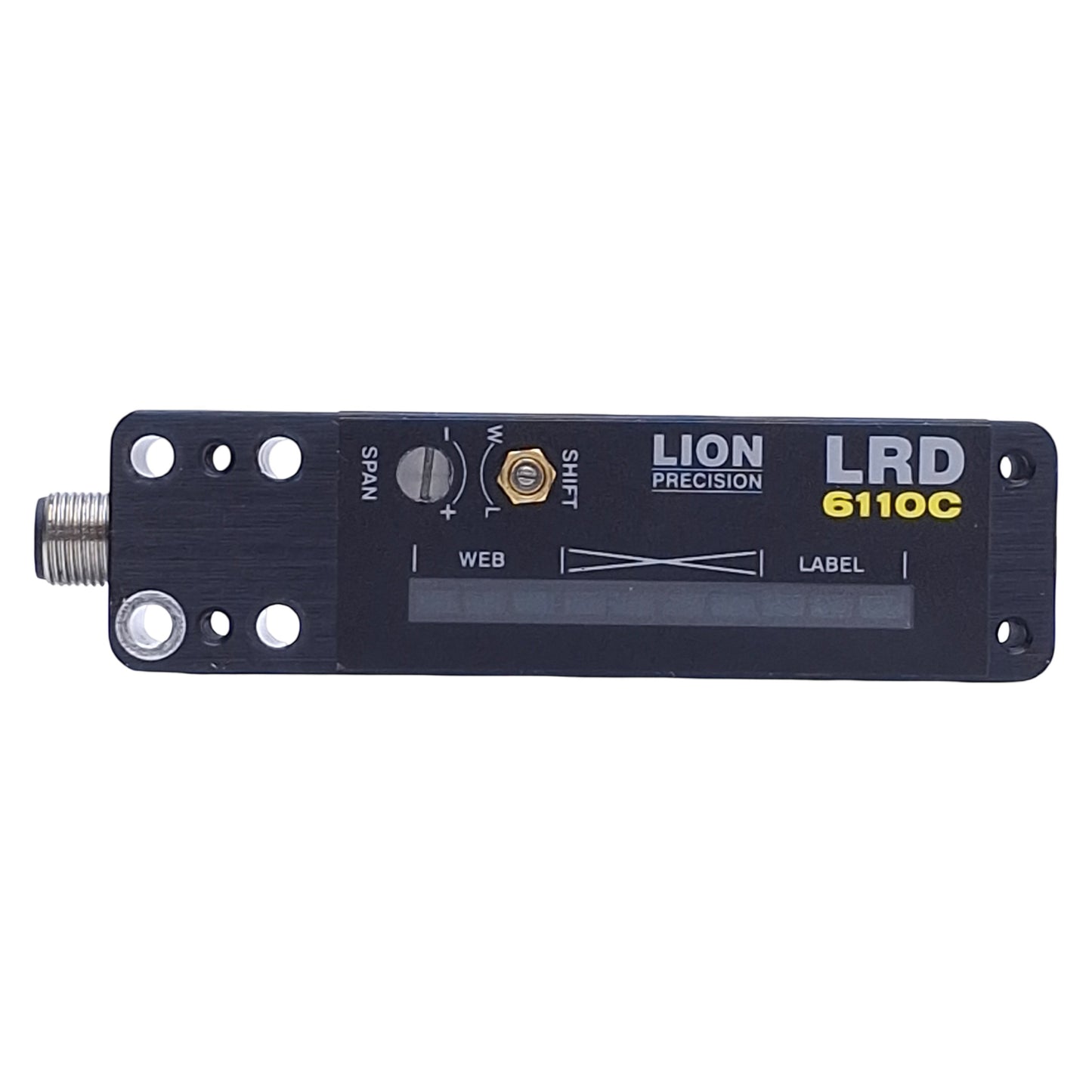 Used Lion Precision LRD6110C Photoelectric Label Sensor, PNP/NPN, 11-28VDC, M12 5-Pin