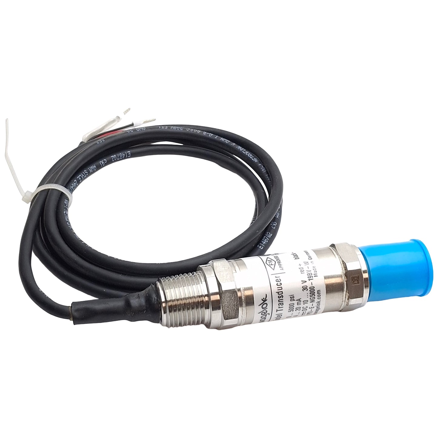 New – Open box Swagelok PTI-NG5000-19BV-W Pressure Transmitter, 10-30VDC, 4-20mA, G1/2B Thread