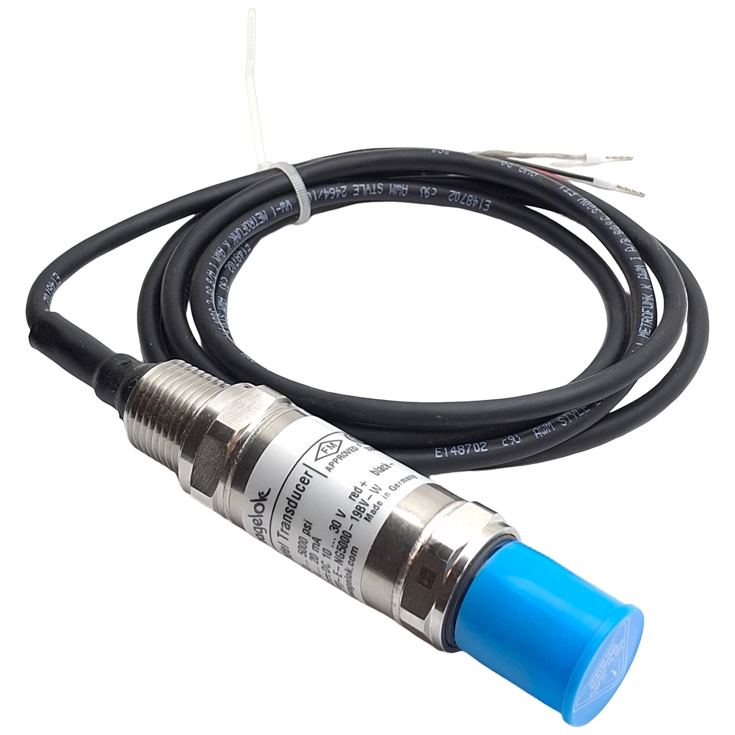 New – Open box Swagelok PTI-NG5000-19BV-W Pressure Transmitter, 10-30VDC, 4-20mA, G1/2B Thread