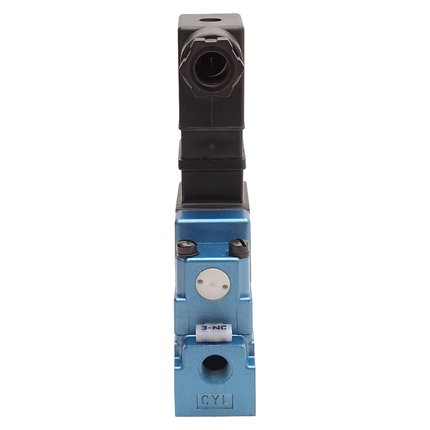 New Mac 132B-501JB Solenoid Valve, 3/2-Universal, Vac-150psi, 1/8in NPTF, 24VDC Coil