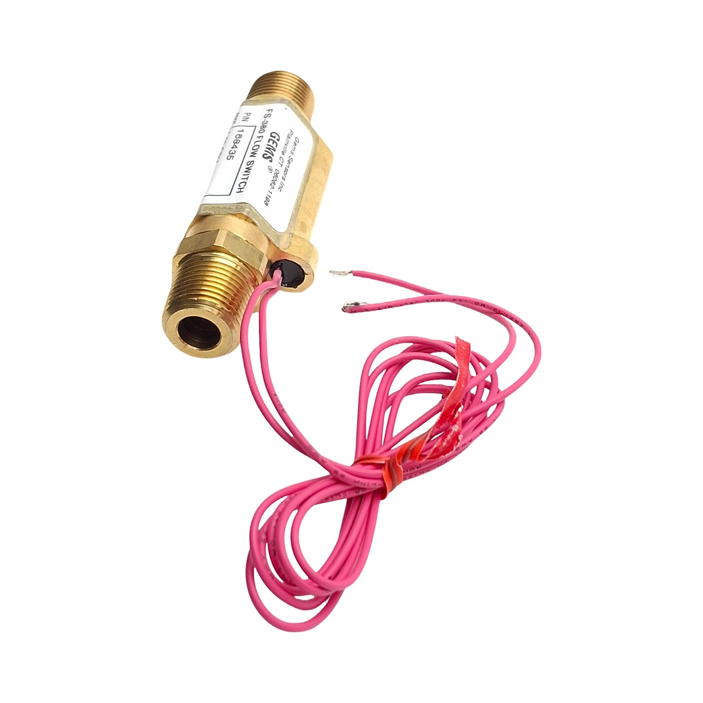 New – Open box Gems Sensors 168435 FS-380 Flow Switch, 1.5GPM Setting, 3/8in NPT Male, 1500psi