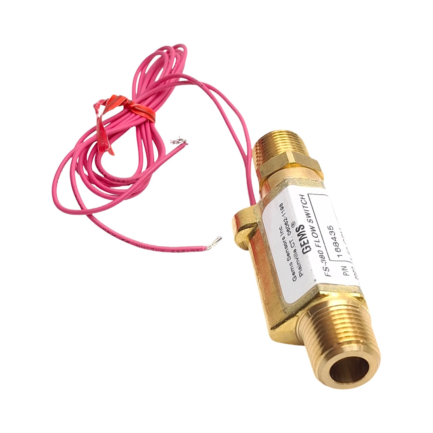 New – Open box Gems Sensors 168435 FS-380 Flow Switch, 1.5GPM Setting, 3/8in NPT Male, 1500psi