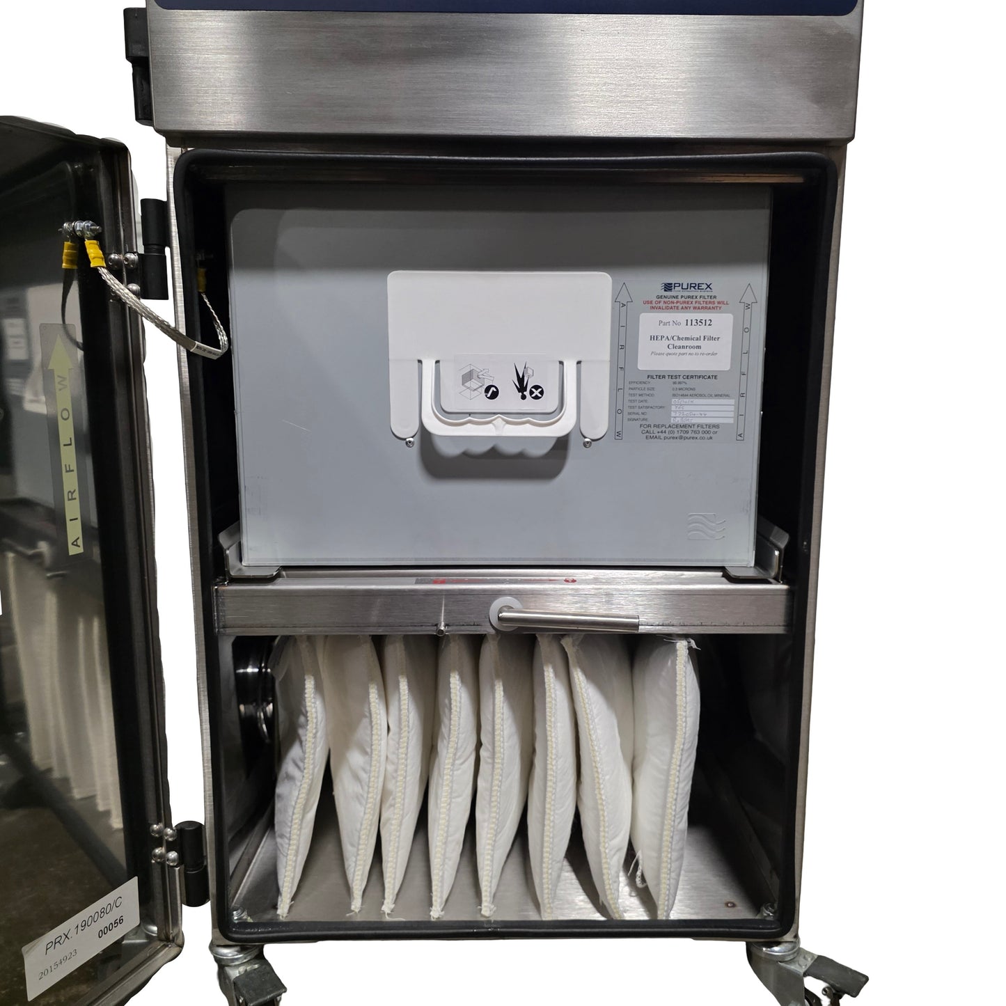 Used Purex 0LX3001 300i Digital Fume Extractor 330m³/Hr, 3" Inlet, 1.2kW, 120VAC
