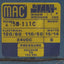 Used Mac 225B-111C Solenoid Valve, 3/2-Way, 150psi, 1/4in NPTF, 120VAC/24VDC Coil