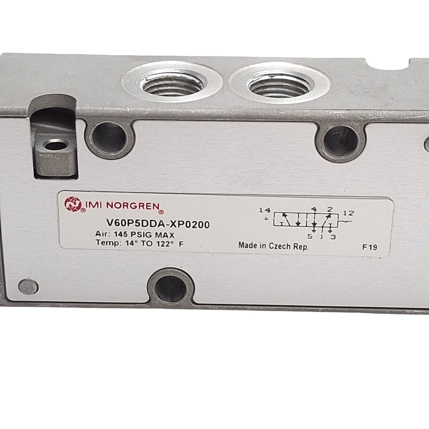 Used ImI Norgren V60P5DDA-XP0200 Air Actuated Valve, 5/2 Way, 1/8in NPT, 29-145psig