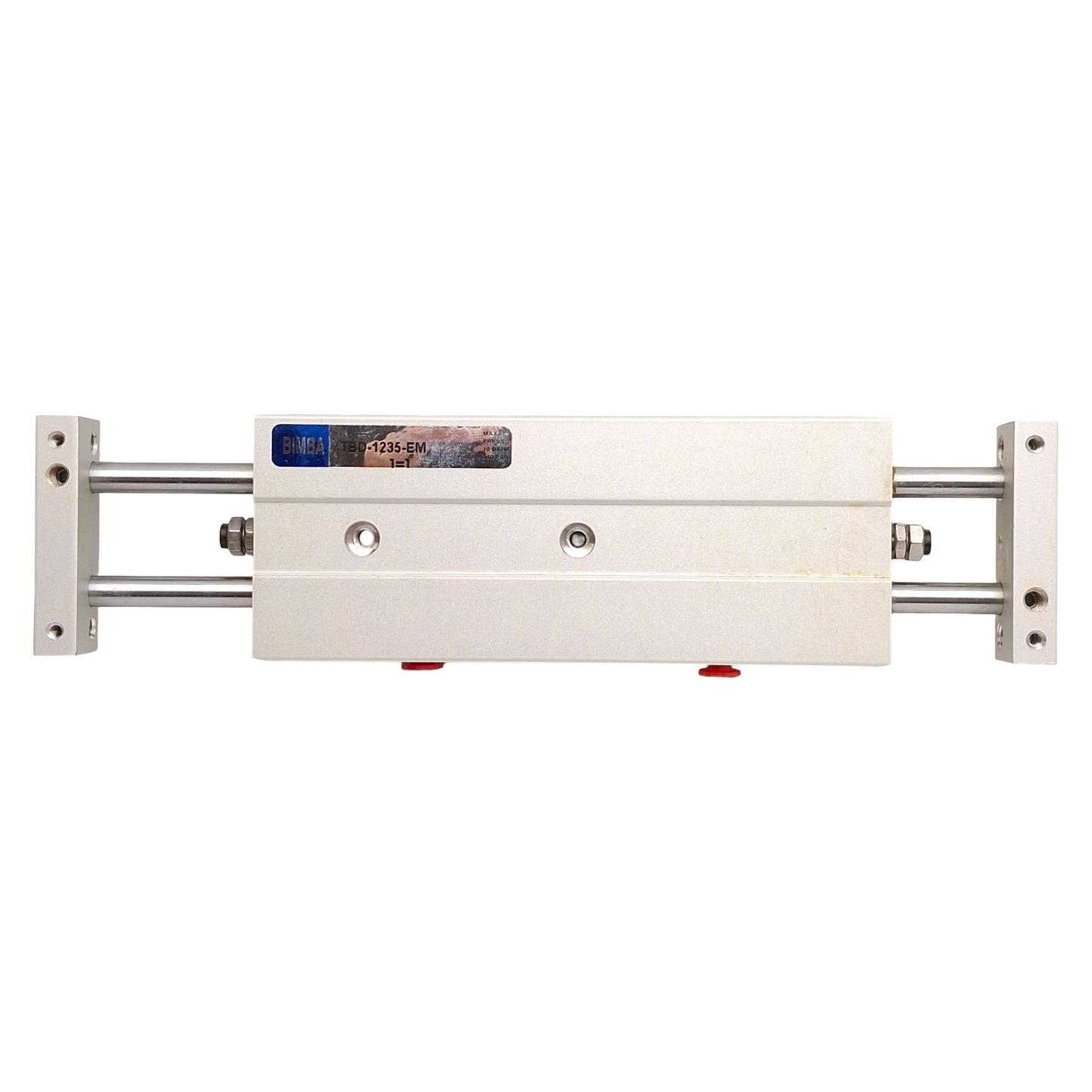 New Bimba TBD-1235-EM Double Rod Cylinder, ø12mm Bore, 35mm Stroke, 140psi, #10-32