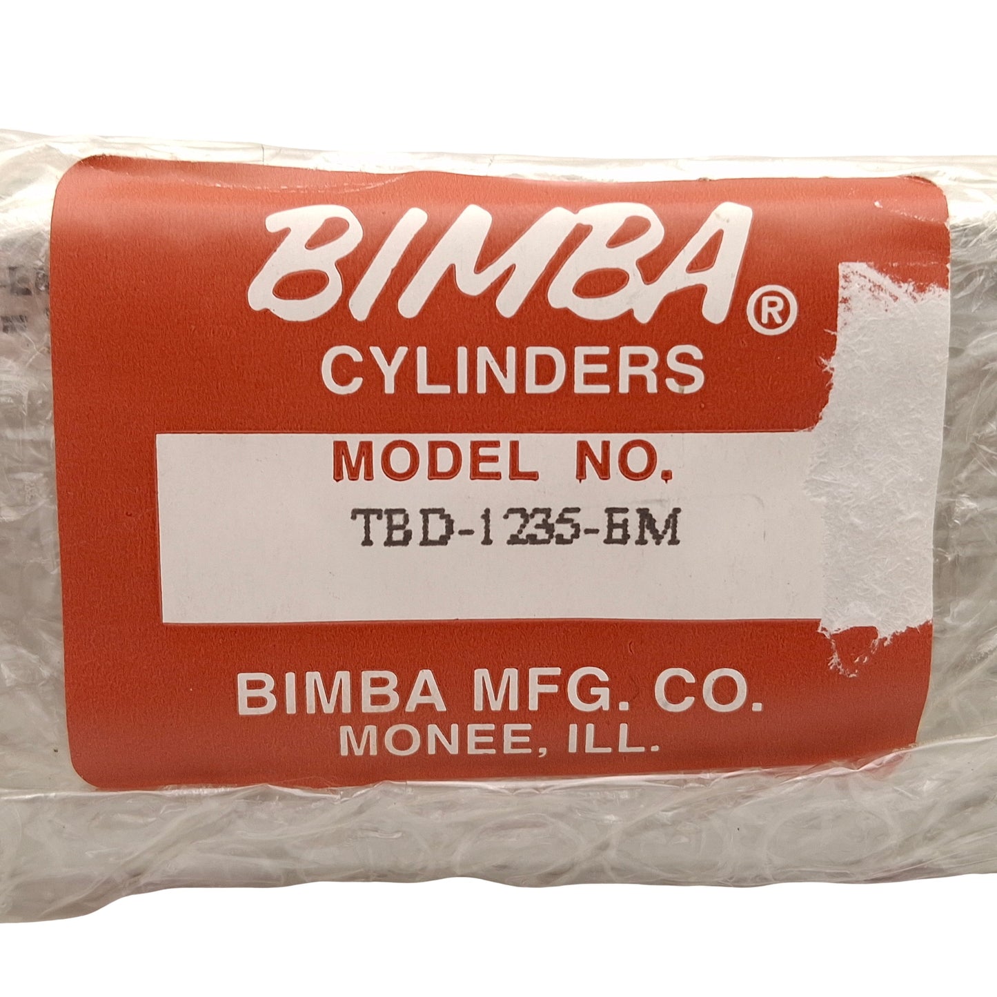 New Bimba TBD-1235-EM Double Rod Cylinder, ø12mm Bore, 35mm Stroke, 140psi, #10-32