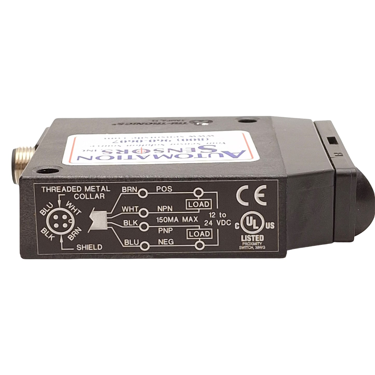 Used Tri-Tronics SERKF1 SmartEye Mark II Fiber Optic Sensor, Red LED, M12, 12-24VDC