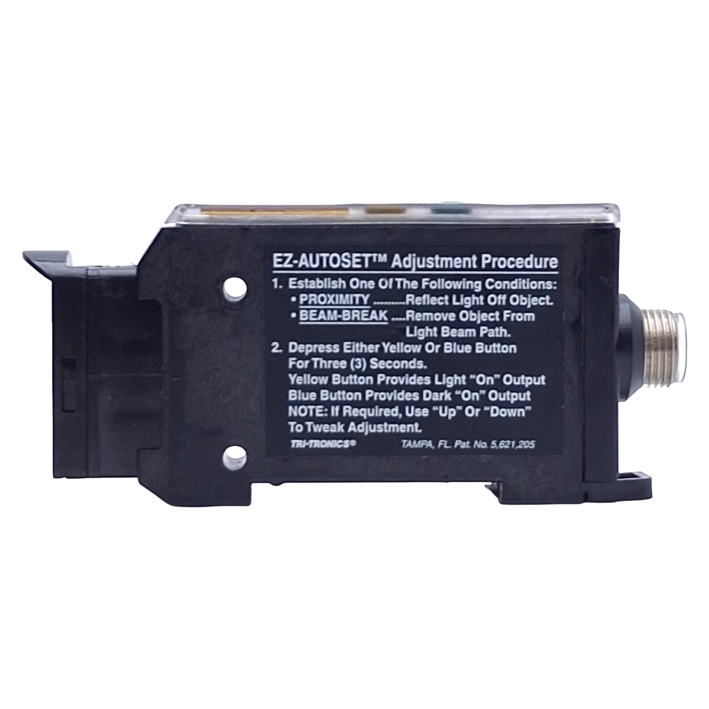 Used Tri-Tronics EZPRCF4 SMARTEYE EZ-PRO Sensor, NPN/PNP, 10-30VDC, 5-P M12, DIN Rail