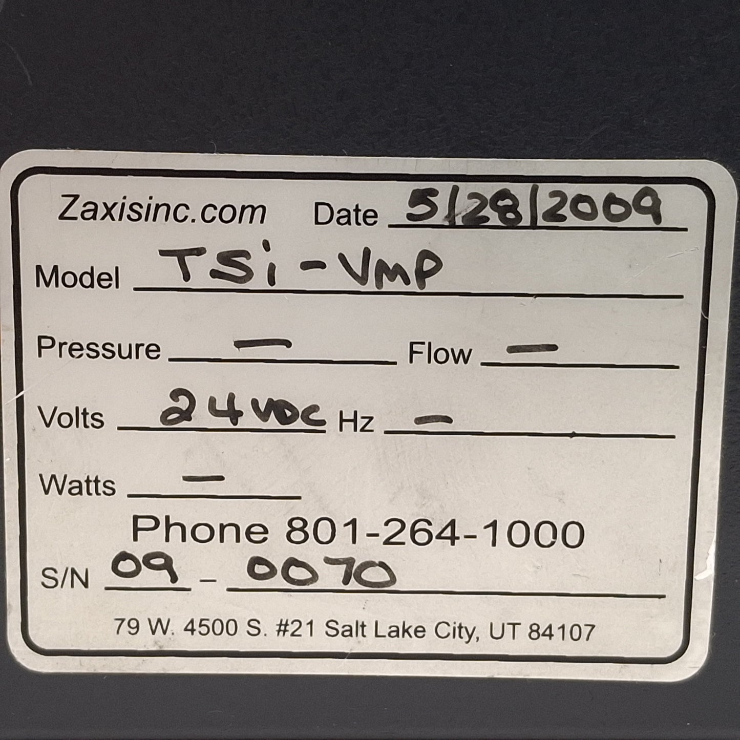 Used Zaxis Inc TSI1000 Touchscreen Interface For VMP, 3.7in, RJ45, RS-232/485, 24VDC