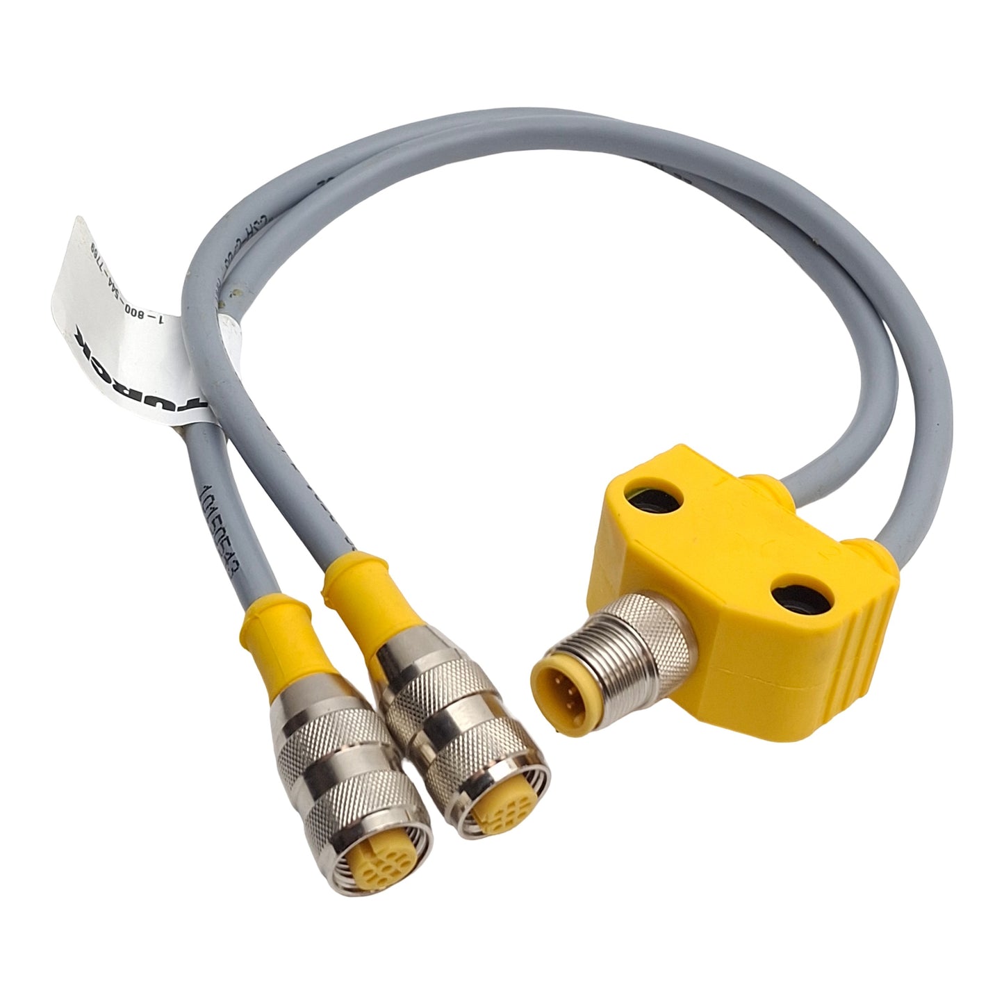 New – Open box Turck VB2-FSM 4.5/2RK 4.5T-0.3/0.3/S651 Y-Splitter Cable, 5 Pin, M12 Female 250V