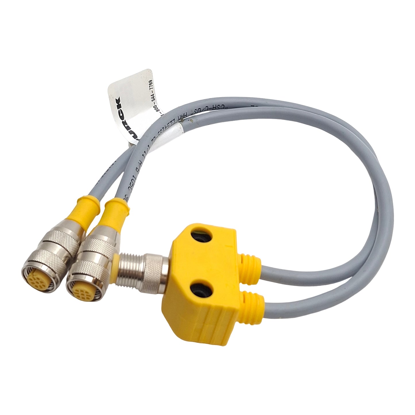 New – Open box Turck VB2-FSM 4.5/2RK 4.5T-0.3/0.3/S651 Y-Splitter Cable, 5 Pin, M12 Female 250V