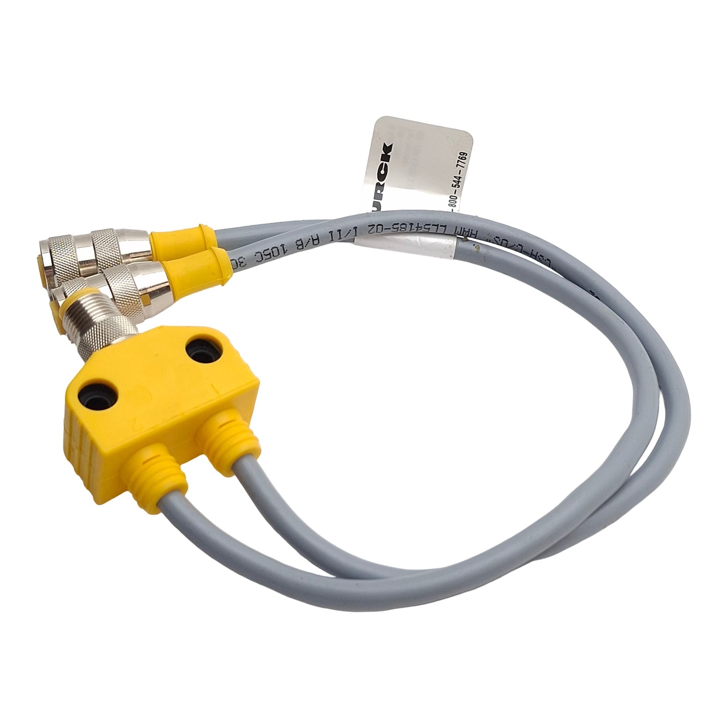 New – Open box Turck VB2-FSM 4.5/2RK 4.5T-0.3/0.3/S651 Y-Splitter Cable, 5 Pin, M12 Female 250V