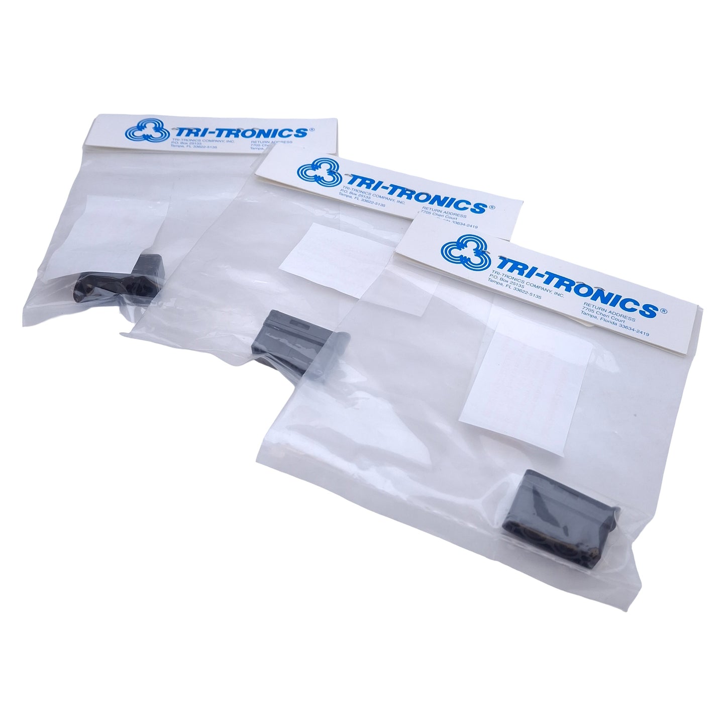 New Lot of 3 Tri-Tronics F4 Fiber Optic Block Adapter For Fiber Optic Sensors
