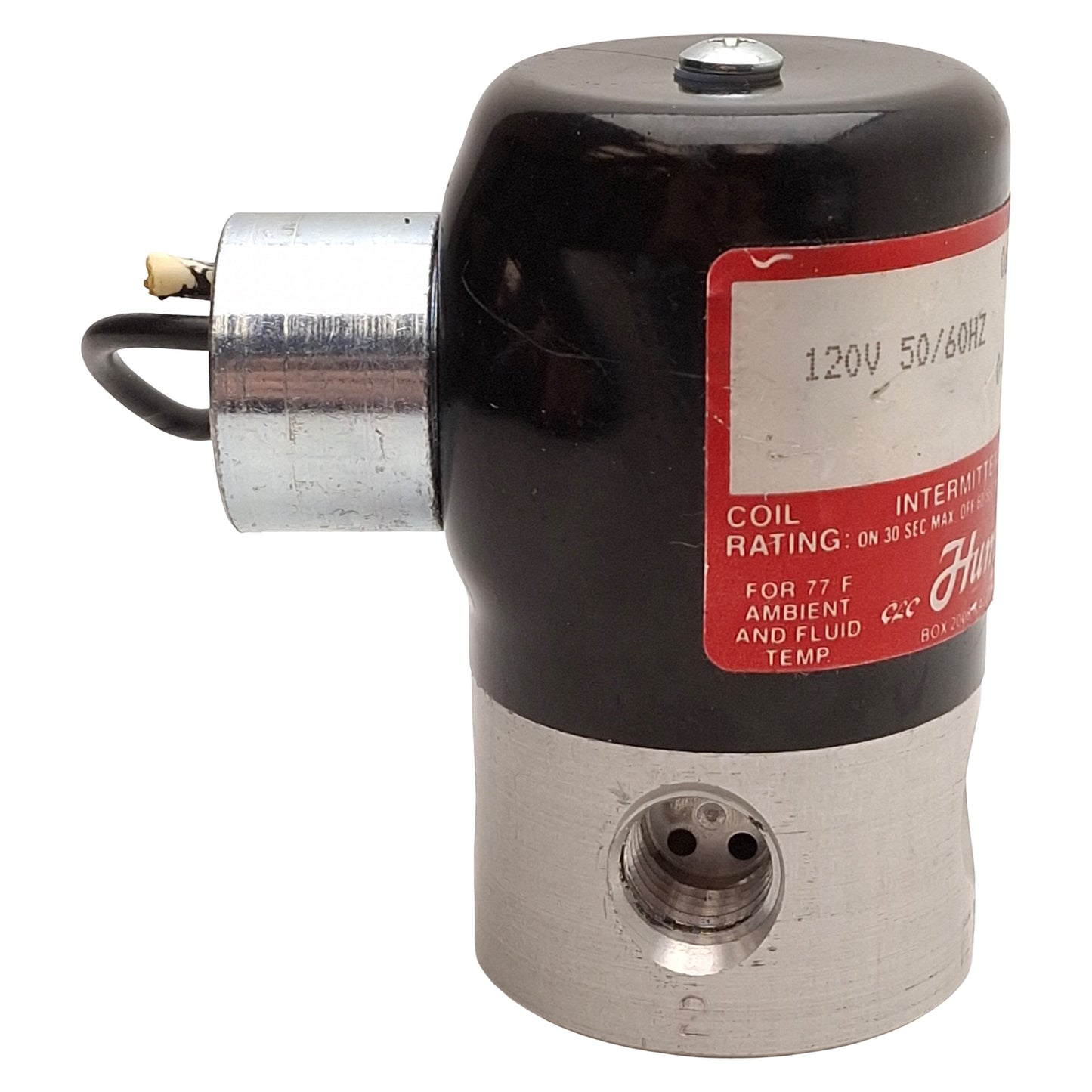 Used Humphrey 0624E1361205060 Tyna-Myte Solenoid Valve, 4-Way, 1/4NPSF, 120VAC Coil