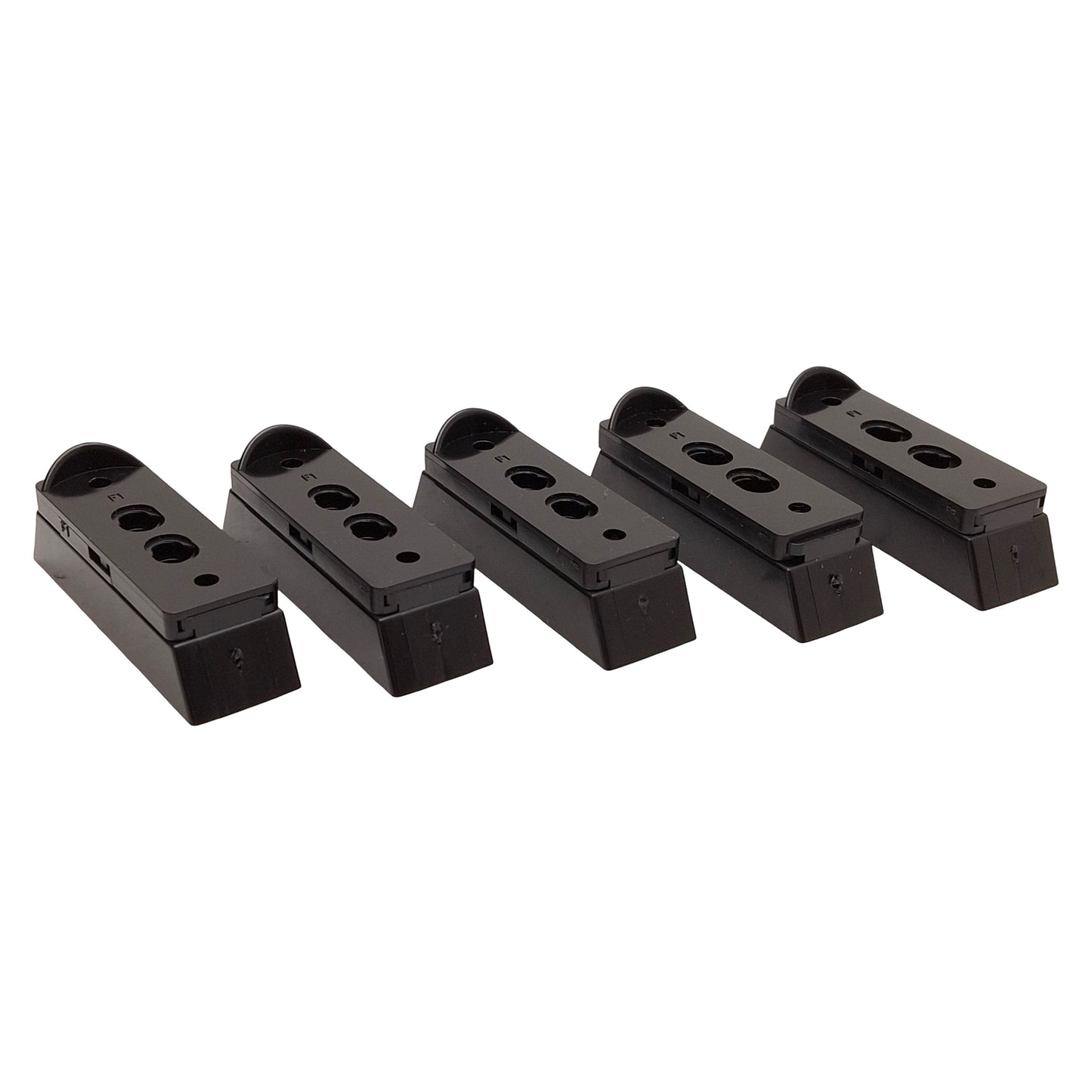 Used Lot of 5 Tri-Tronics 16030 F1 Fiber Optic Adapter Block For SmartEye, ø0.187in
