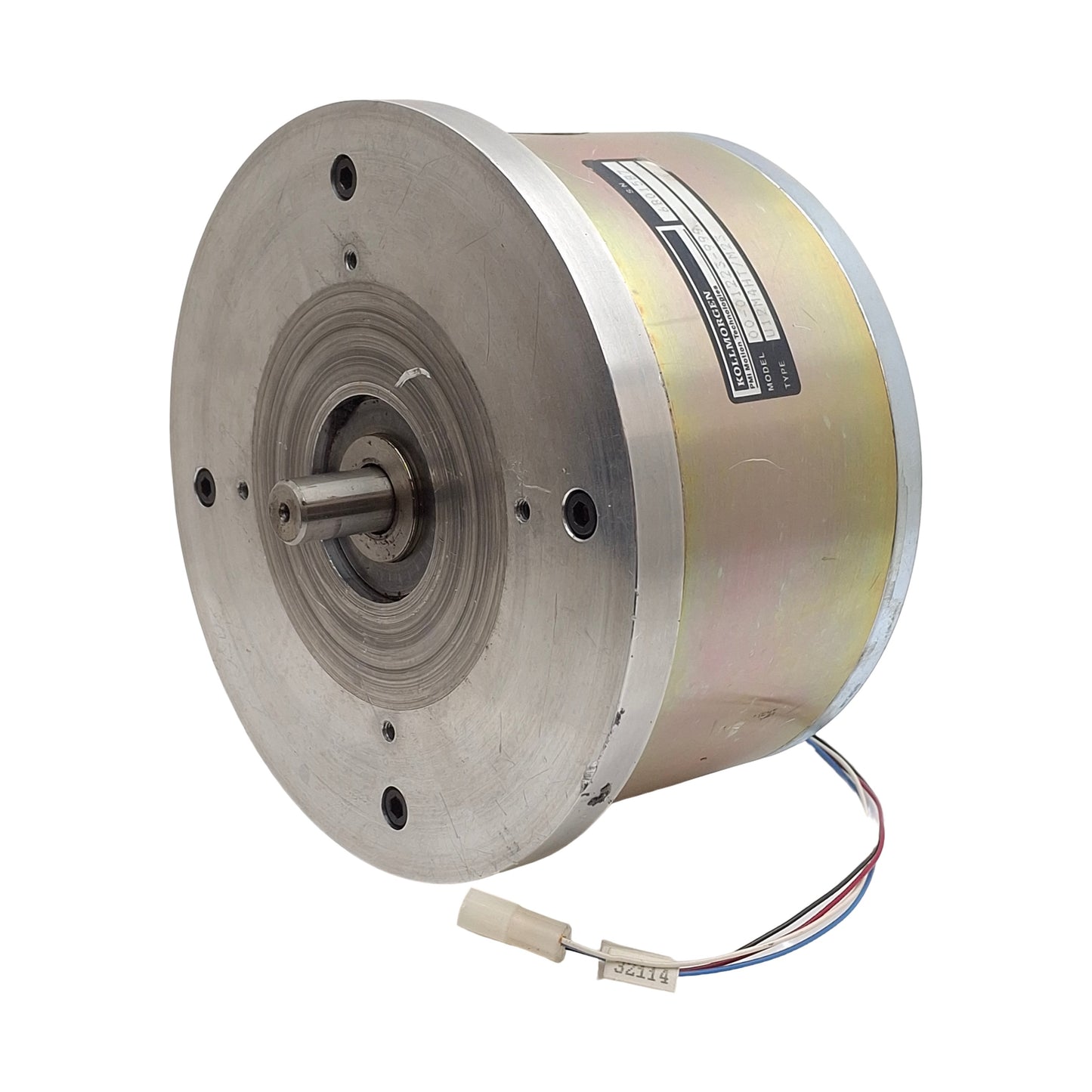 Used Kollmorgen 00-01223-999 ServoDisc DC Motor 0.5" Shaft Diameter, 3/4" Long