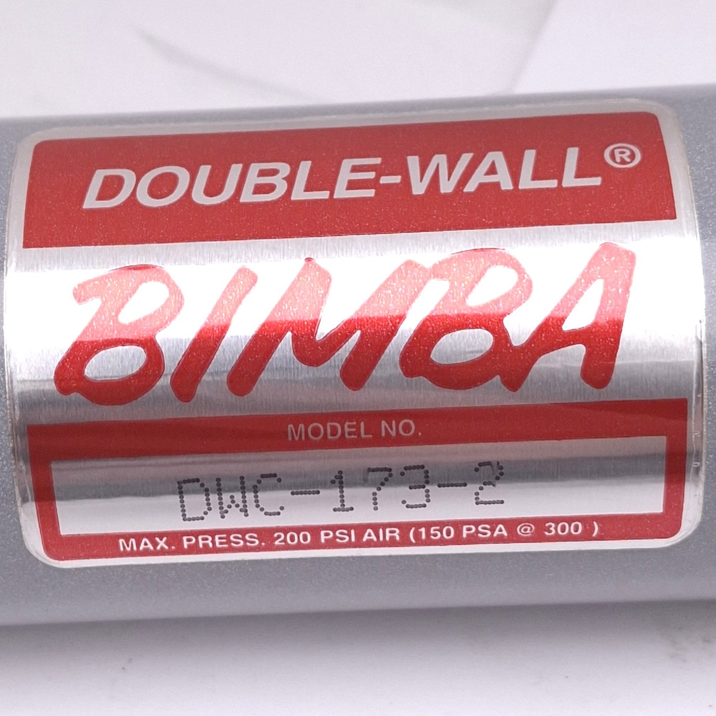 New Bimba DWC-173-2 Pneumatic Cylinder, 1-1/2in Bore, 3in Stroke, 3/8in NPT, 200psi