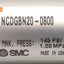 Used SMC NCDGBN20-0800 Pneumatic Cylinder, ø3/4in Bore, 8in Stroke, 145psi, 1/8in NPT