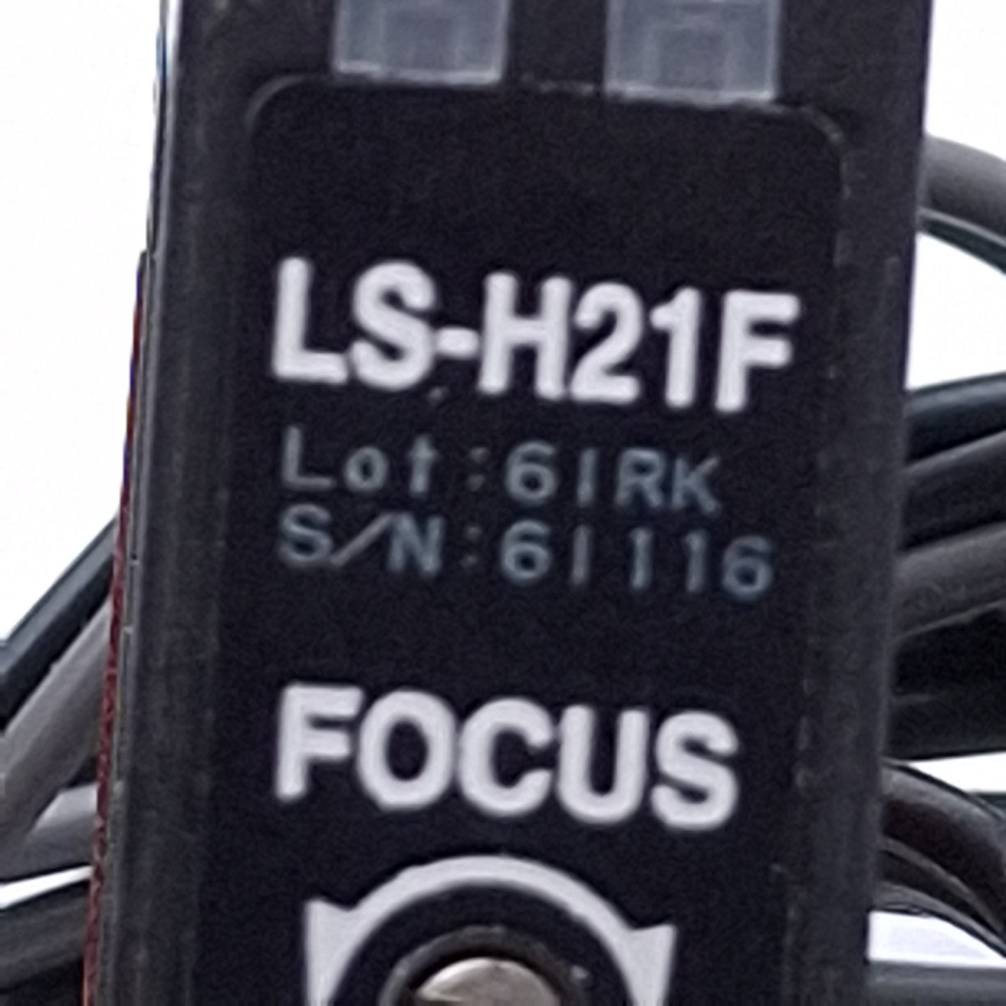 Used Panasonic SunX LS-H21F Digital Laser Sensor, Red LED, 30-500mm Range, 2m Cable