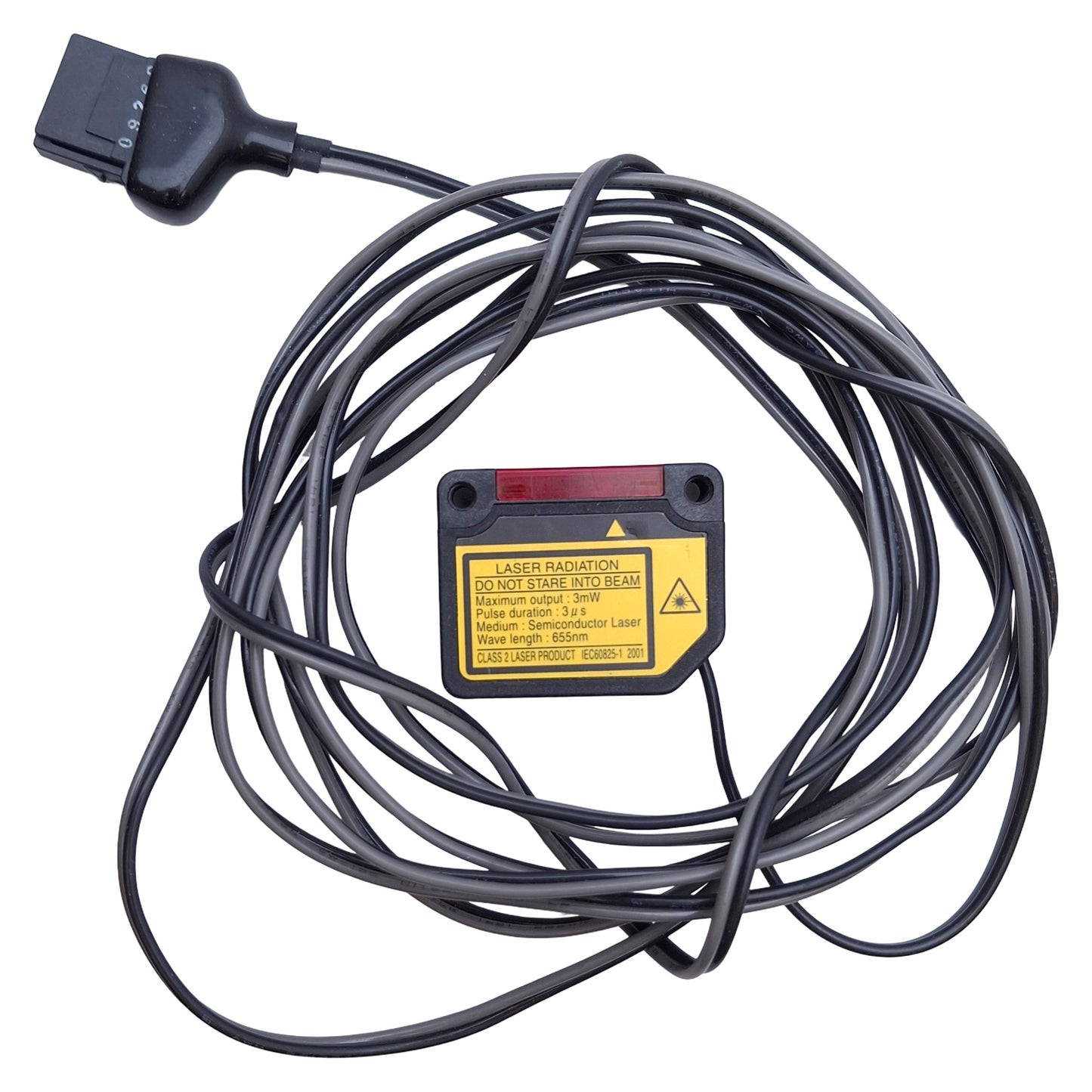 Used Panasonic SunX LS-H21F Digital Laser Sensor, Red LED, 30-500mm Range, 2m Cable