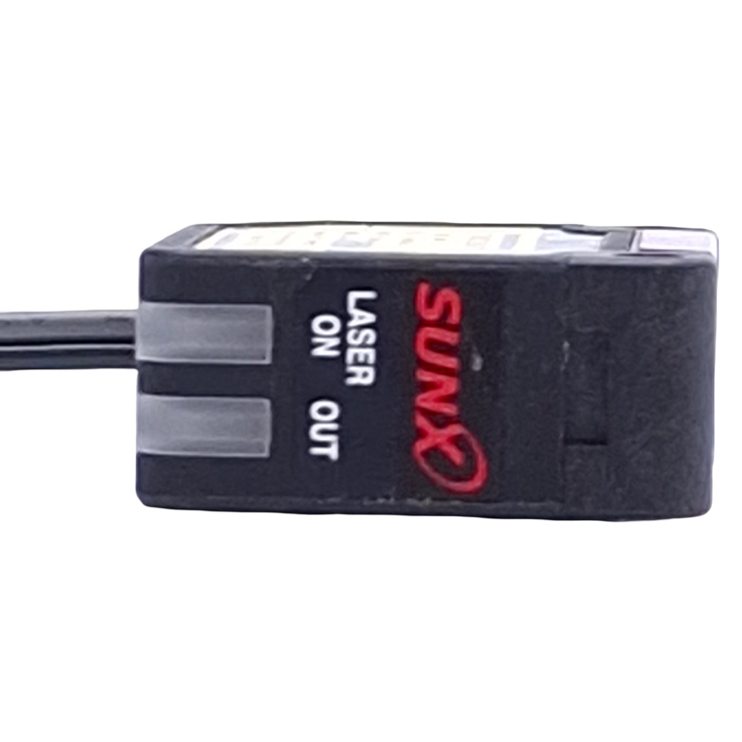 Used Panasonic SunX LS-H21F Digital Laser Sensor, Red LED, 30-500mm Range, 2m Cable