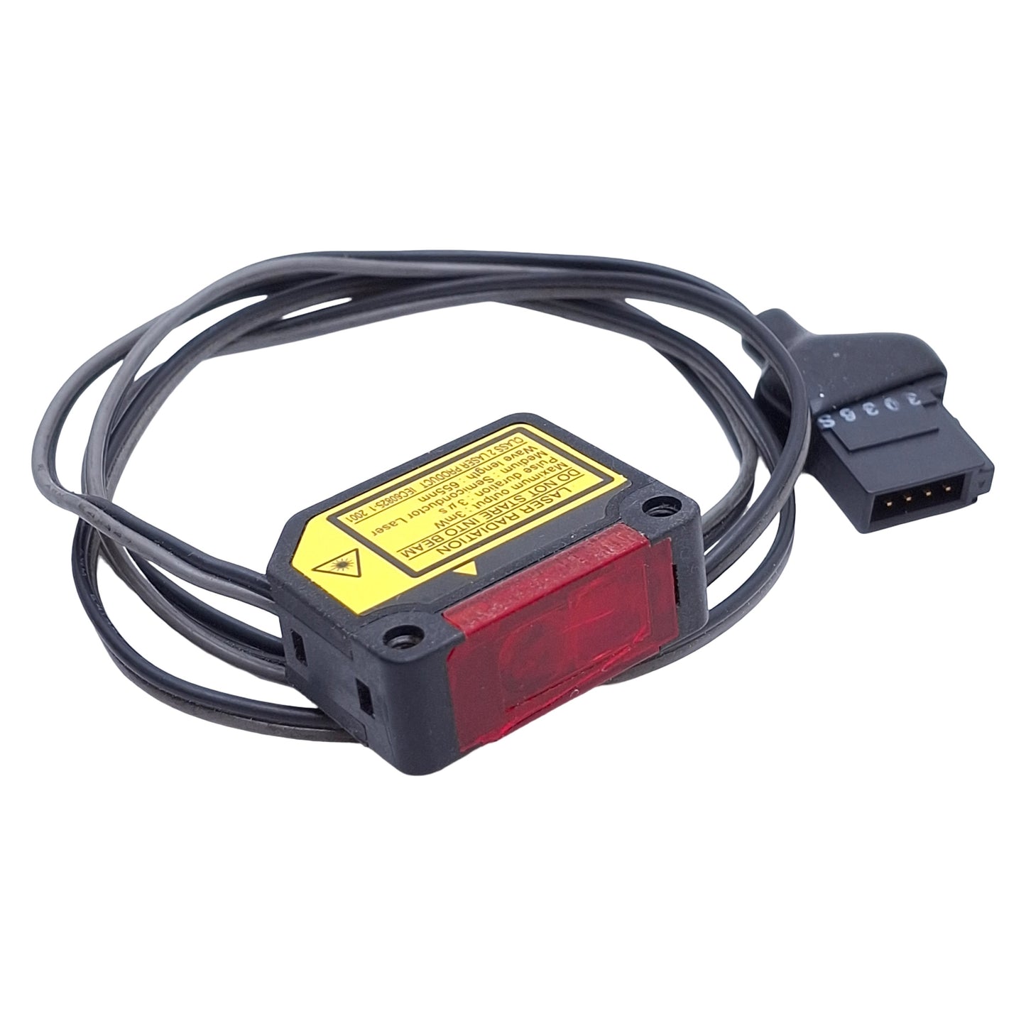 Used Panasonic SunX LS-H21F Digital Laser Sensor, Red LED, 30-500mm Range, 2ft Cable