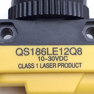 Used Banner QS186LE12Q8 Photoelectric Emitter Class 1, 15m Range, 10-30VDC, M12 4-Pin