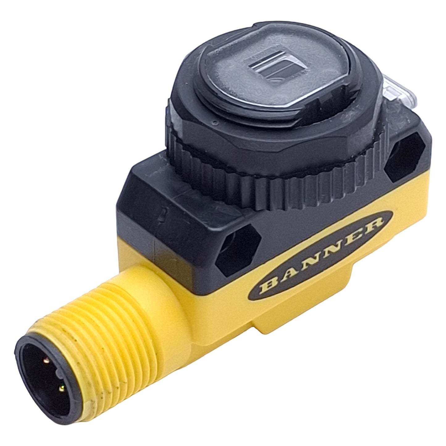 Used Banner QS186LE12Q8 Photoelectric Emitter Class 1, 15m Range, 10-30VDC, M12 4-Pin