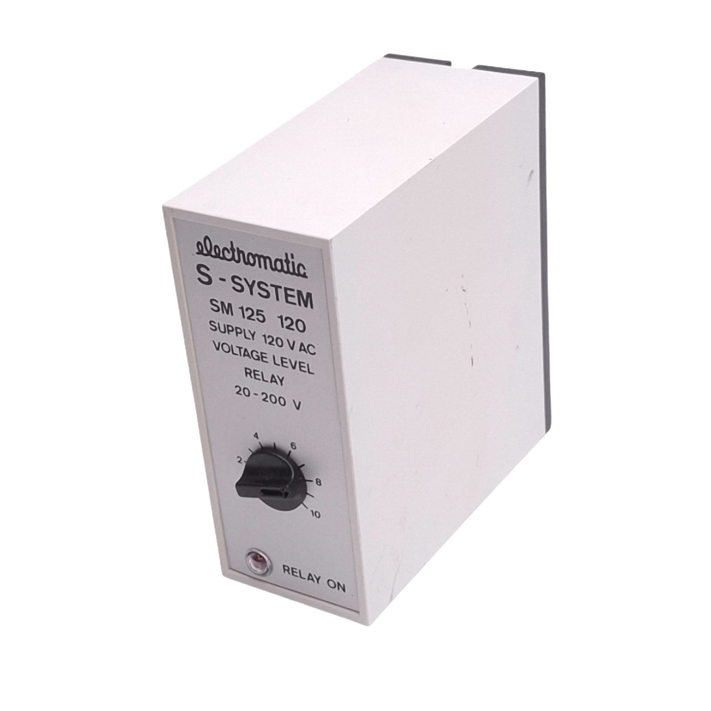 Used Electromatic SM 125 120 Voltage Level Relay, 0.4-500V, SPDT 10A Max, 120VAC In