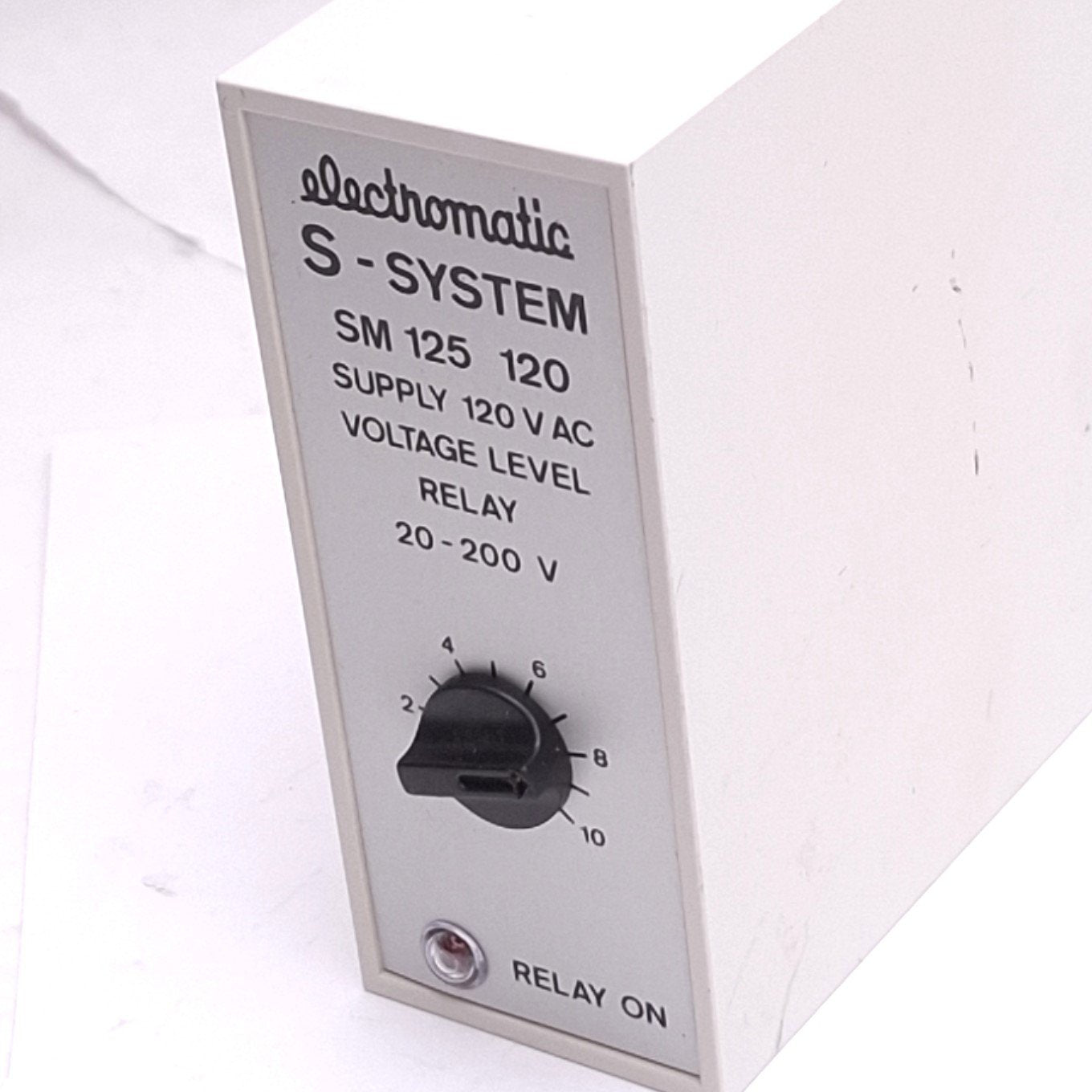 Used Electromatic SM 125 120 Voltage Level Relay, 0.4-500V, SPDT 10A Max, 120VAC In