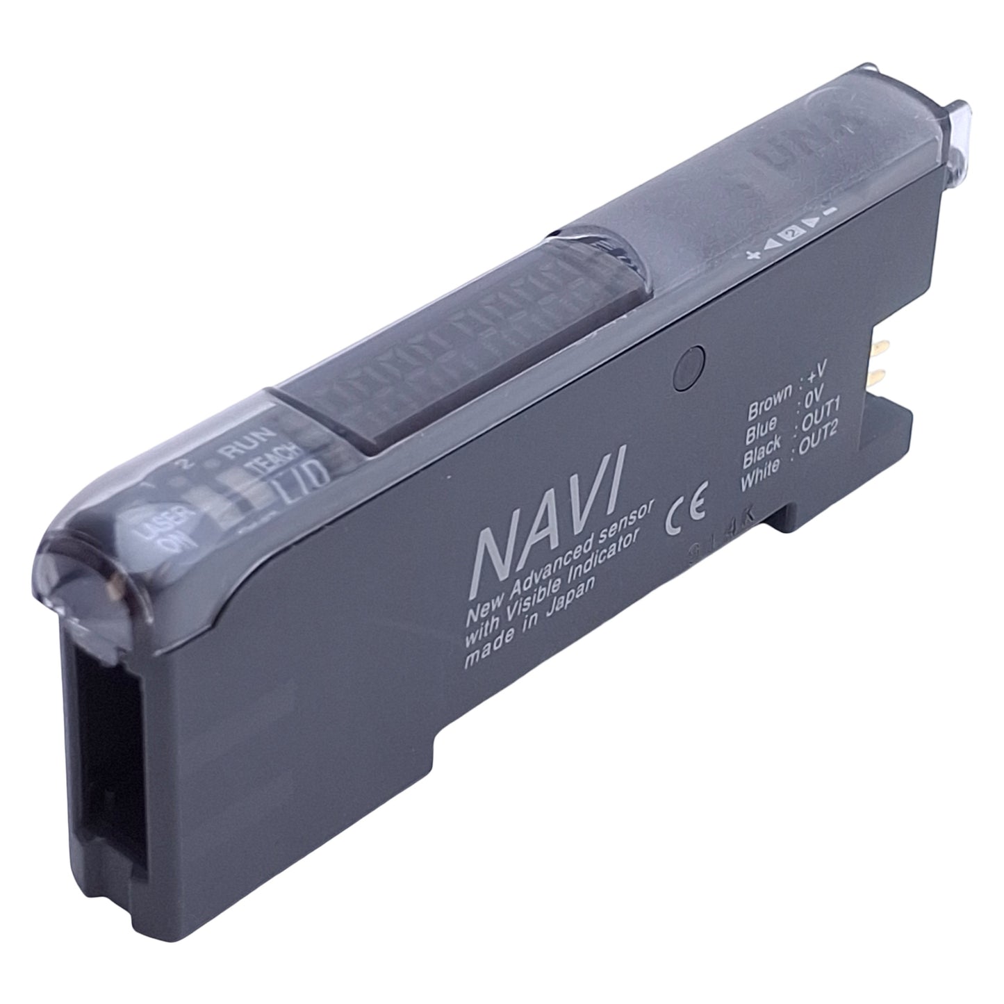 Used Panasonic SunX LS-401 Digital Laser Sensor NPN, 8-Digit, 12-24VDC, DIN Rail