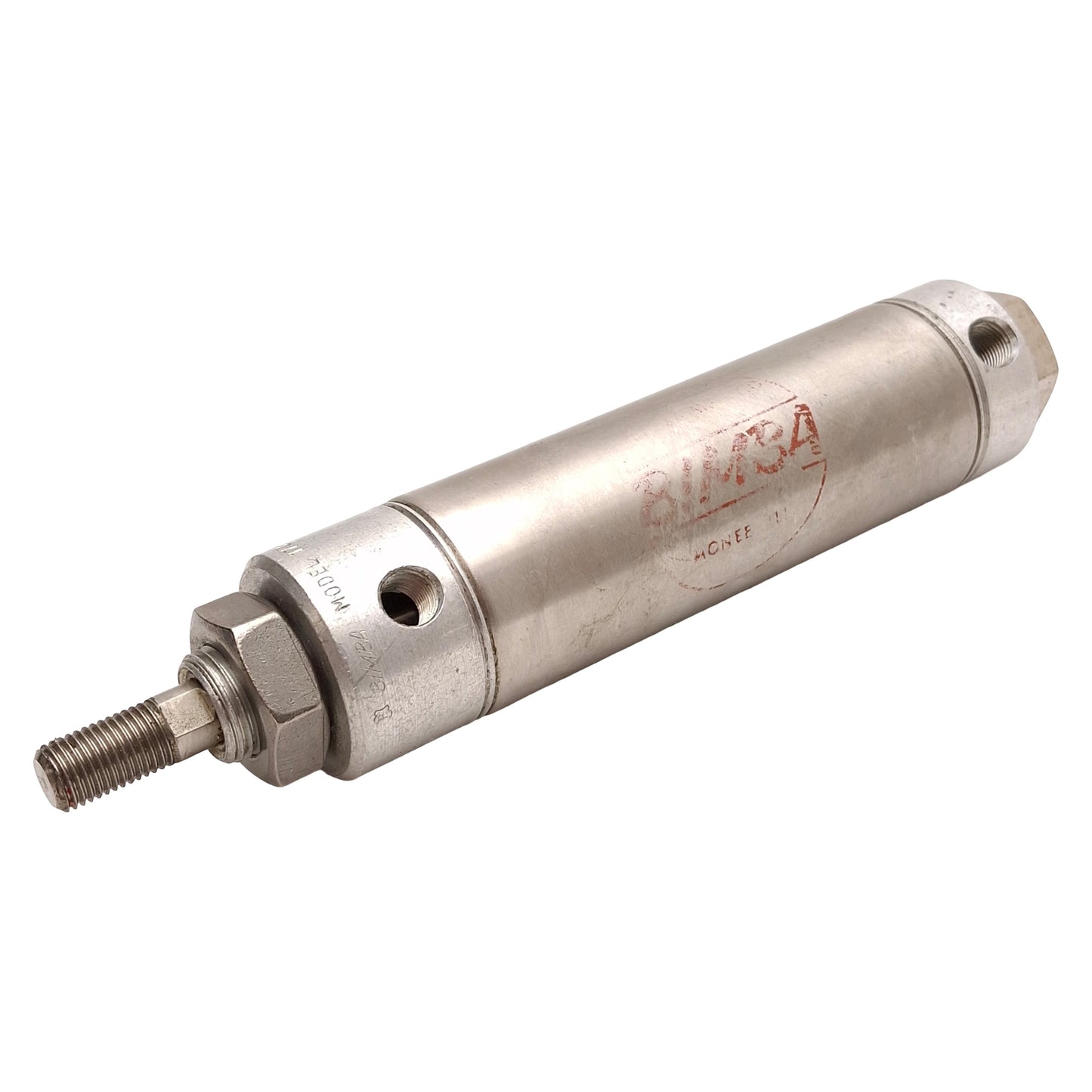 Used Bimba 173-DX Stainless Steel Cylinder, ø1-1/2in Bore, 3in Stroke, 250psi, 1/8NPT