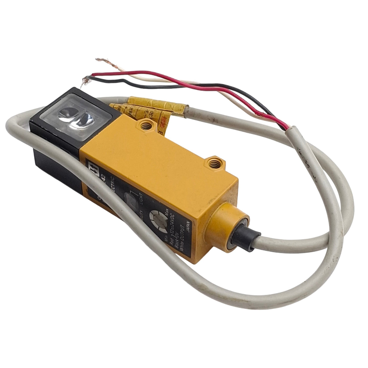 Used Omron E3S-VS1E42 Photoelectric Sensor Switch, Range: 12mm, Supply: 12-24VDC, NPN