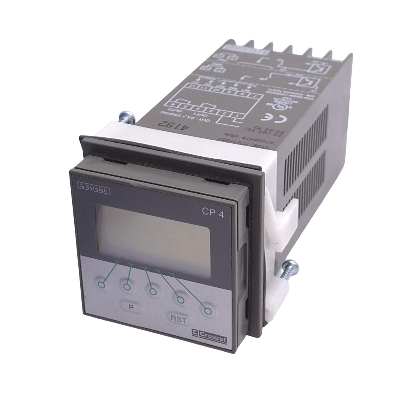 Used Crouzet 87618228 CP4 Multifunction Counter Module, Up/Down, 80-260VAC, 1/16 DIN